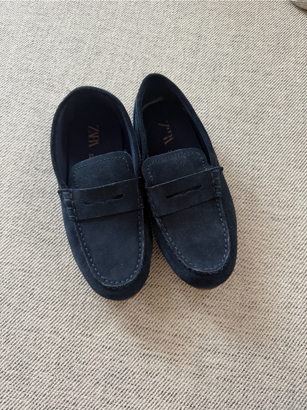 Zara kid’s Black Suede Penny Loafers - Slip-On Dress Casual